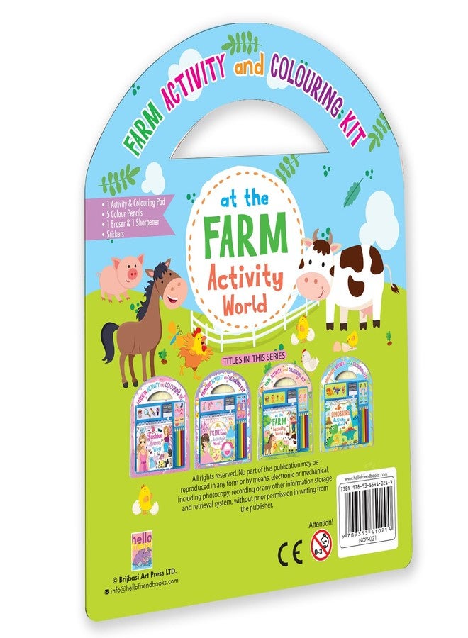 BRIJBASI Hello Friend Farm Colouring and Activity Kit: 24 Colouring Sheets with a Eraser & a Sharpener and 1 Sticker Sheet - Image 4